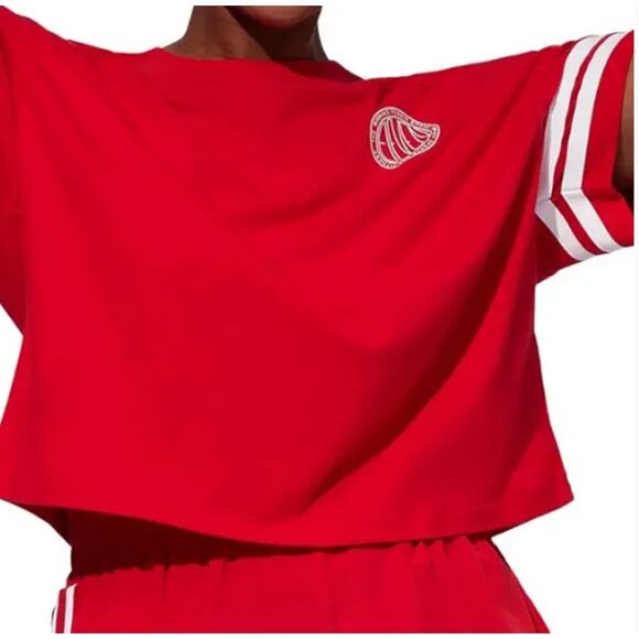 EleVen Venus Williams retro daze short sleeve cropped tee Apple Red Small NWT - Picture 1 of 6